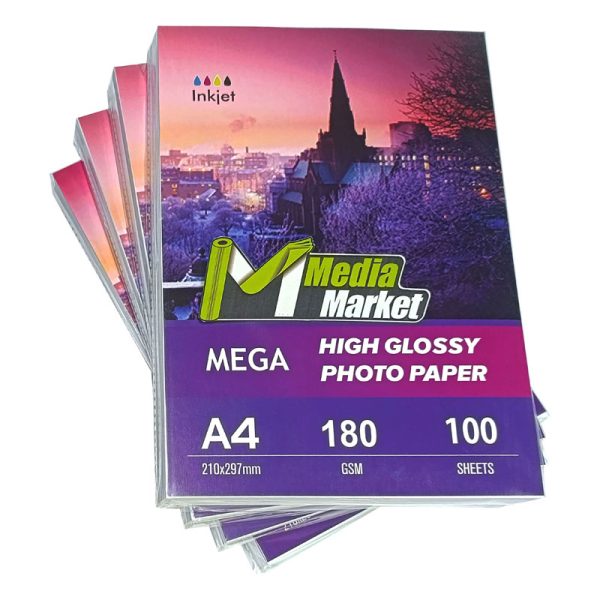 فتو گلاسه 180 گرم A4 برند MEGA
