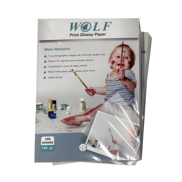 فتو گلاسه 150 گرم A4 برند WOLF